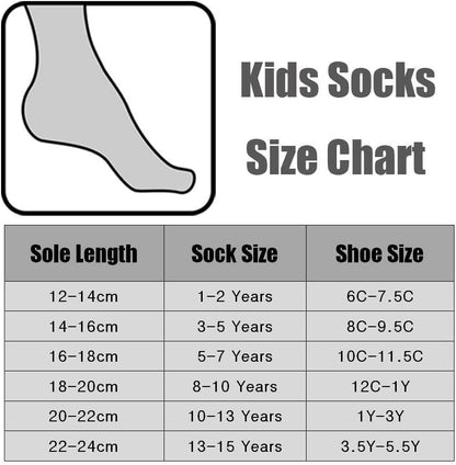 Kids Winter Socks Boys Warm Socks Thick Cotton Thermal Crew Socks for Boys 6 Pairs