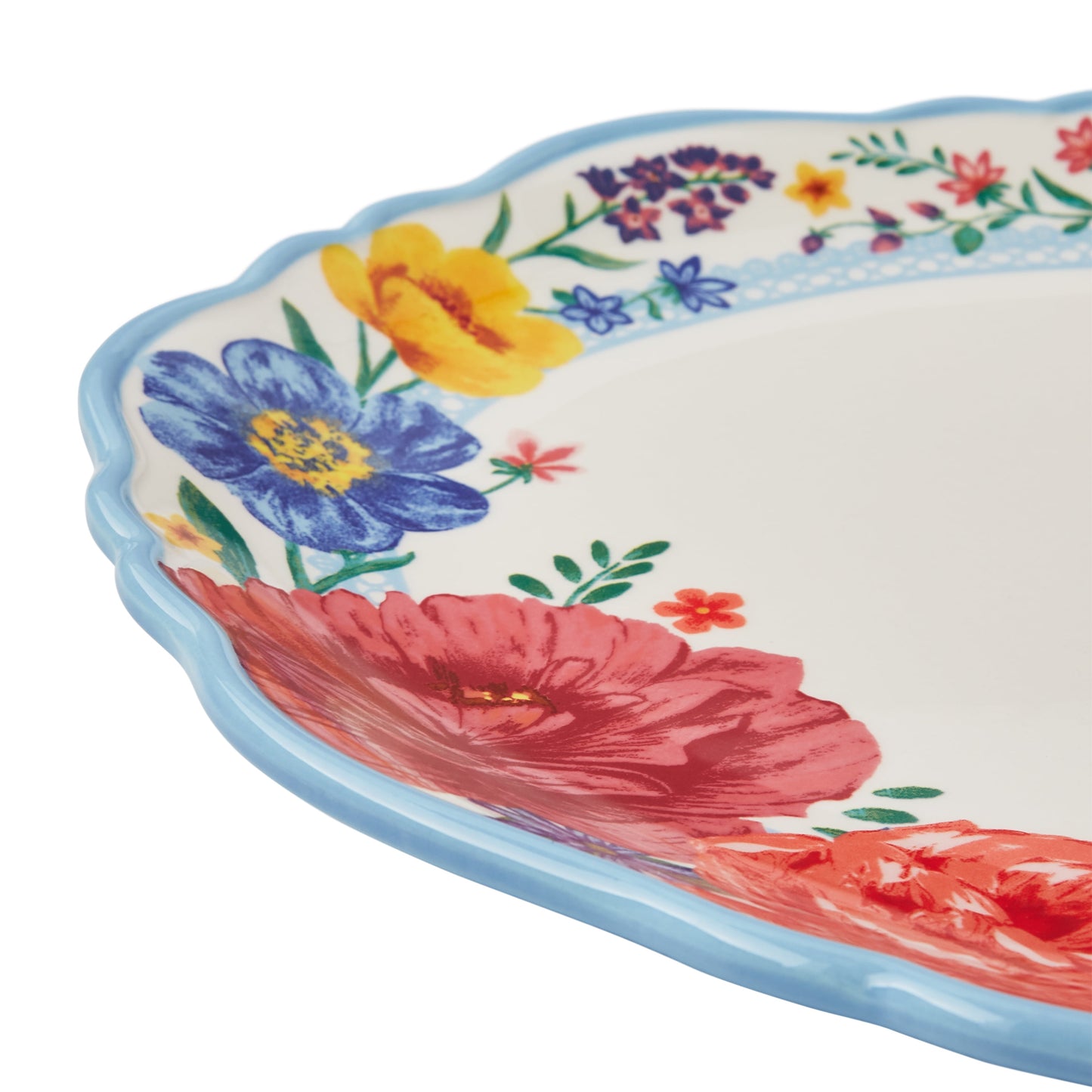 Brilliant Blooms Stoneware Serve Platter