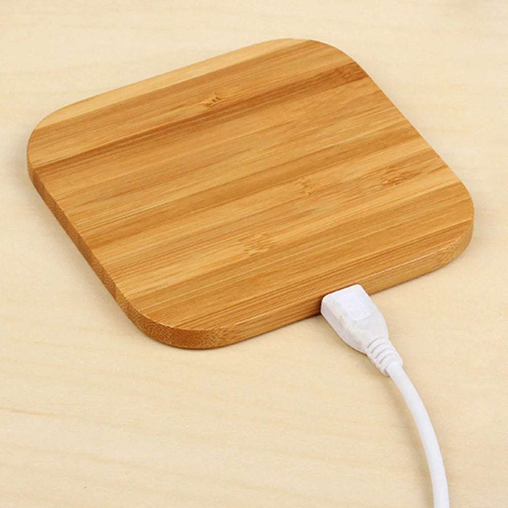 Wireless Phone Charging Pad, Electronics Gadgets,Wireless Charger Slim Wood Pad Charging Mat Wood Phone Wireless Charging Station for Nightstand Home Office Gift,As Show,