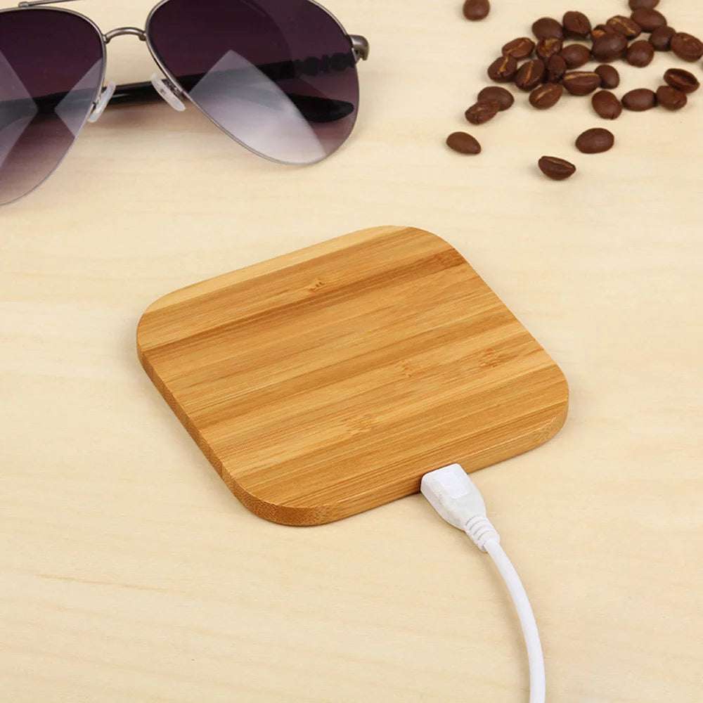 Wireless Phone Charging Pad, Electronics Gadgets,Wireless Charger Slim Wood Pad Charging Mat Wood Phone Wireless Charging Station for Nightstand Home Office Gift,As Show,