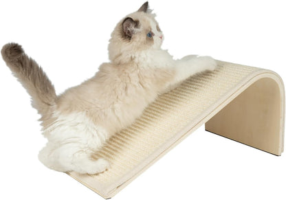 Corrugated Cardboard Cat Scratcher Refill Pads, Lounger, and Fun Interactive Scratching Boards, Claw Safe, Durable, Natural Recycled Materials, Supports Active Play - Lounger I