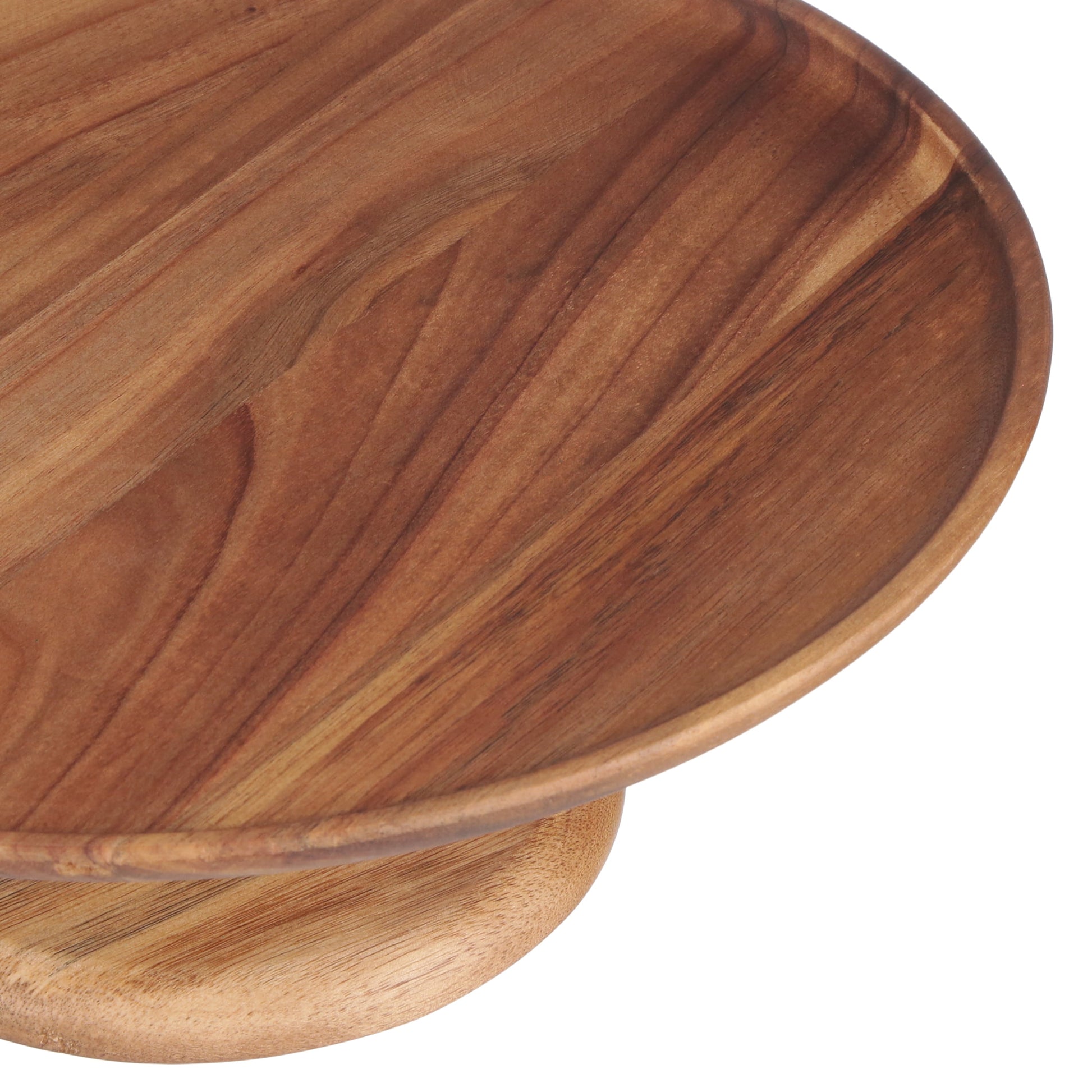 Acacia Wood round Cake Stand