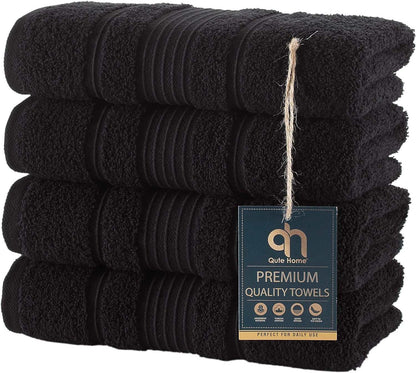 6-Piece Bath Towels Set, 100% Turkish Cotton Premium Quality Bathroom Towels, Soft and Absorbent Turkish Towels, Set Includes 2 Bath Towels, 2 Hand Towels and 2 Washcloths (Grey)