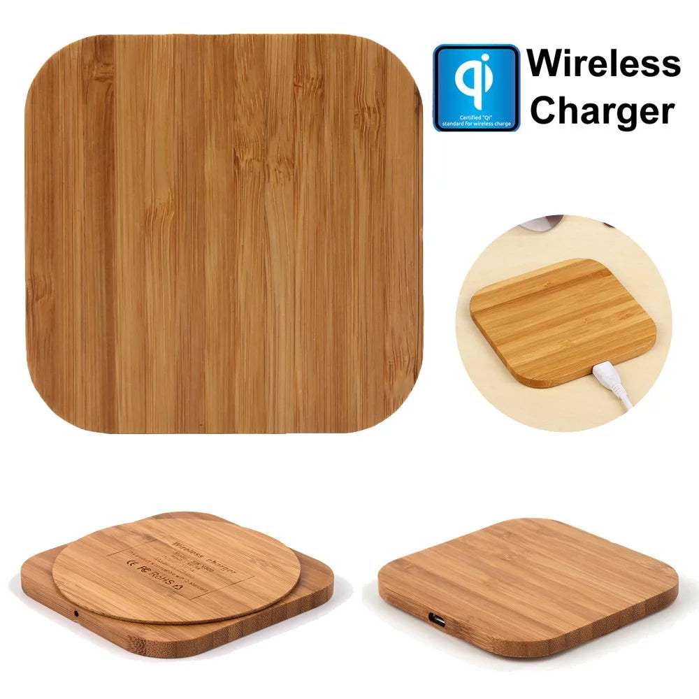 Wireless Phone Charging Pad, Electronics Gadgets,Wireless Charger Slim Wood Pad Charging Mat Wood Phone Wireless Charging Station for Nightstand Home Office Gift,As Show,