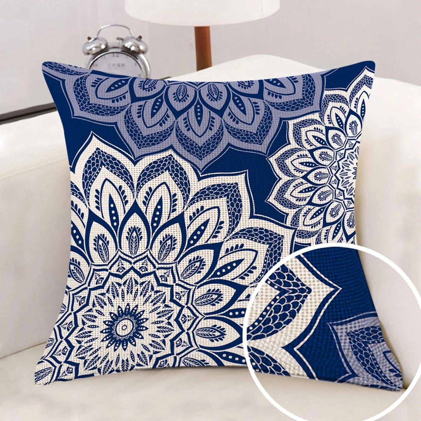 White and Blue Decorative Cushion Covers