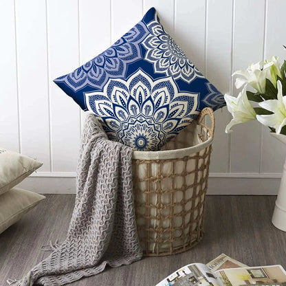 White and Blue Decorative Cushion Covers