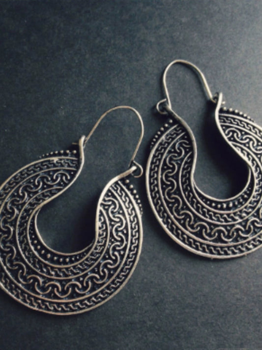 Silver Tibetan Earrings