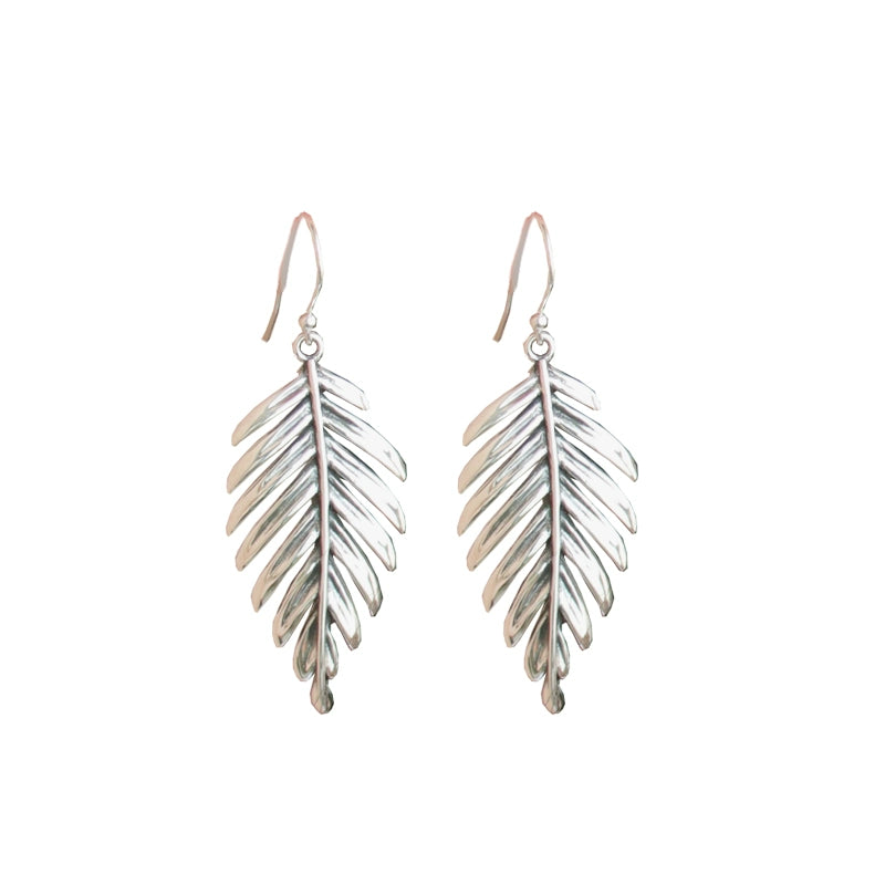 Sterling Silver Leaf Earrings