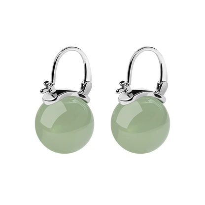 Sterling Silver Jade Earrings