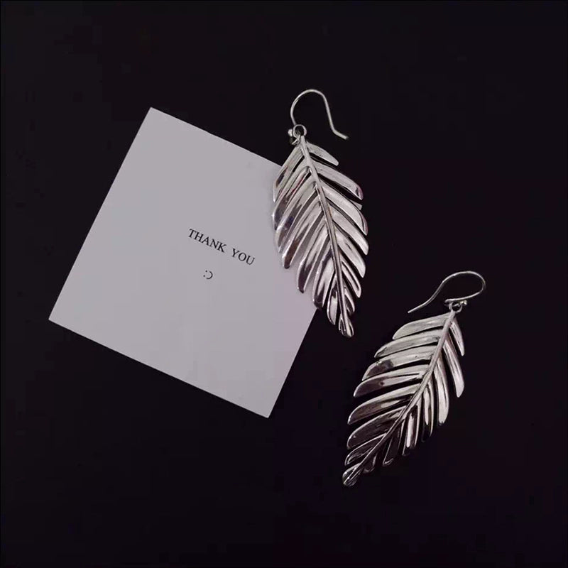 Sterling Silver Leaf Earrings