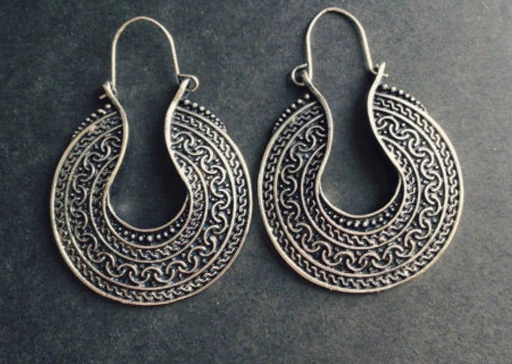 Silver Tibetan Earrings