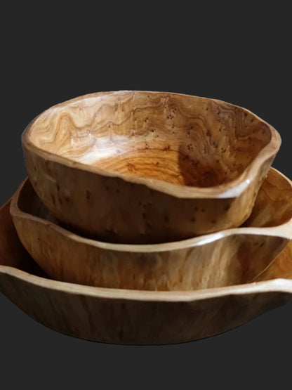 Solid Wood Root Carved Decorative Bowls