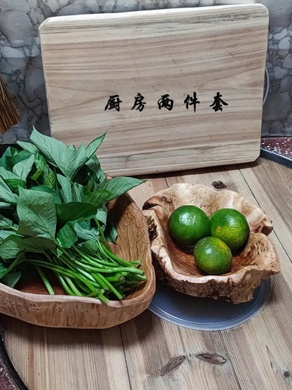 Solid Wood Root Carved Decorative Bowls