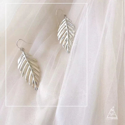 Sterling Silver Leaf Earrings