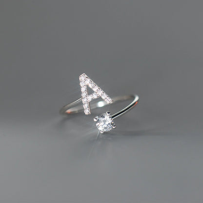 Sterling Silver Letter Rings