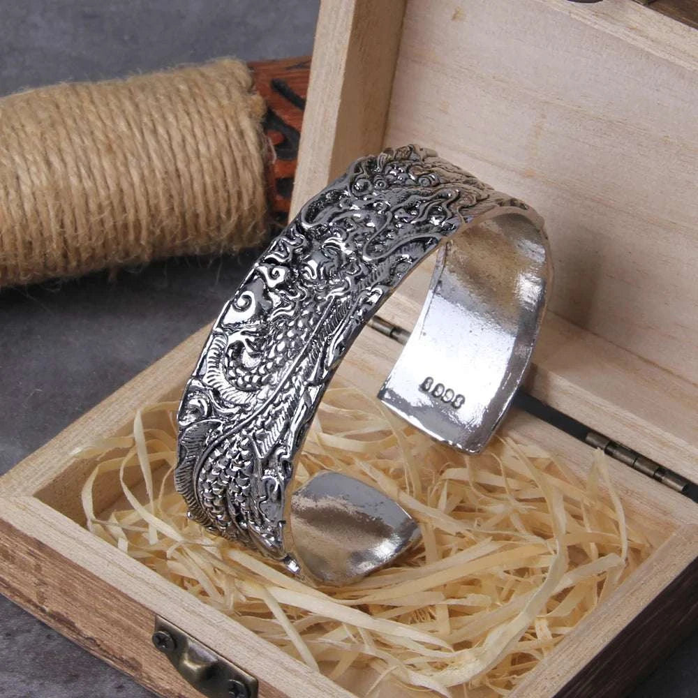 Unisex Dragon Adjustable Cuff Bracelet