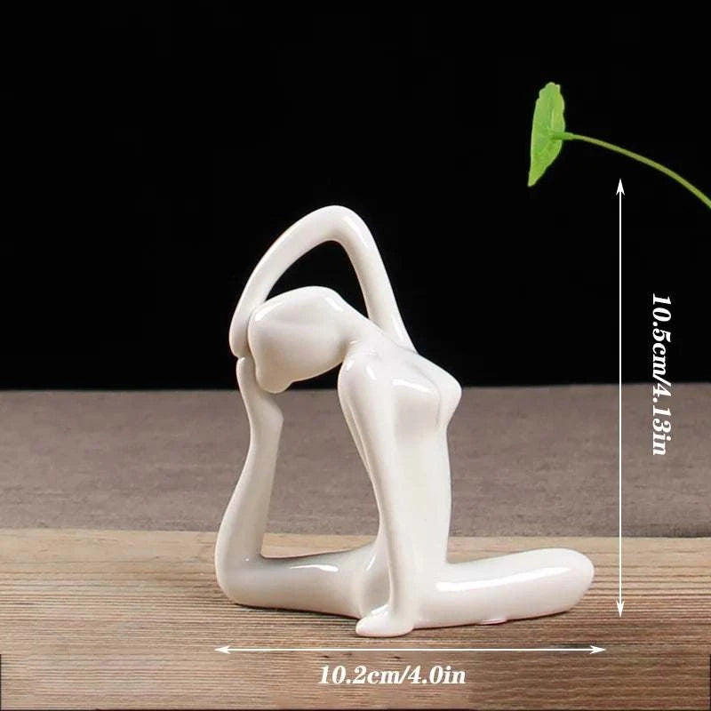 Yoga Pose Ceramic Figurines