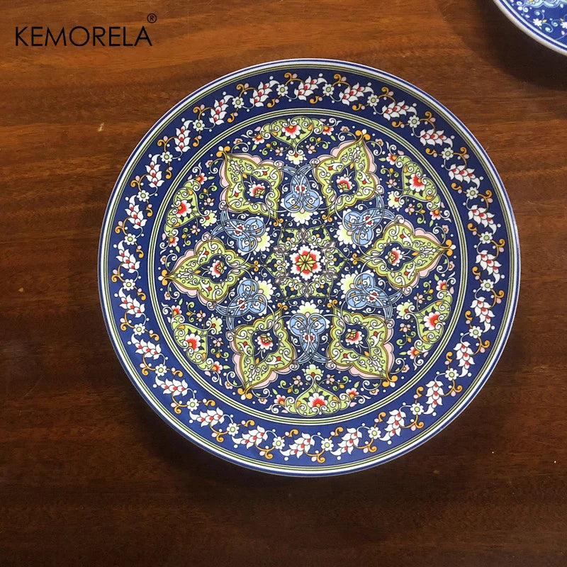 Colorful Bohemian 6 Pc Ceramic Plate Set