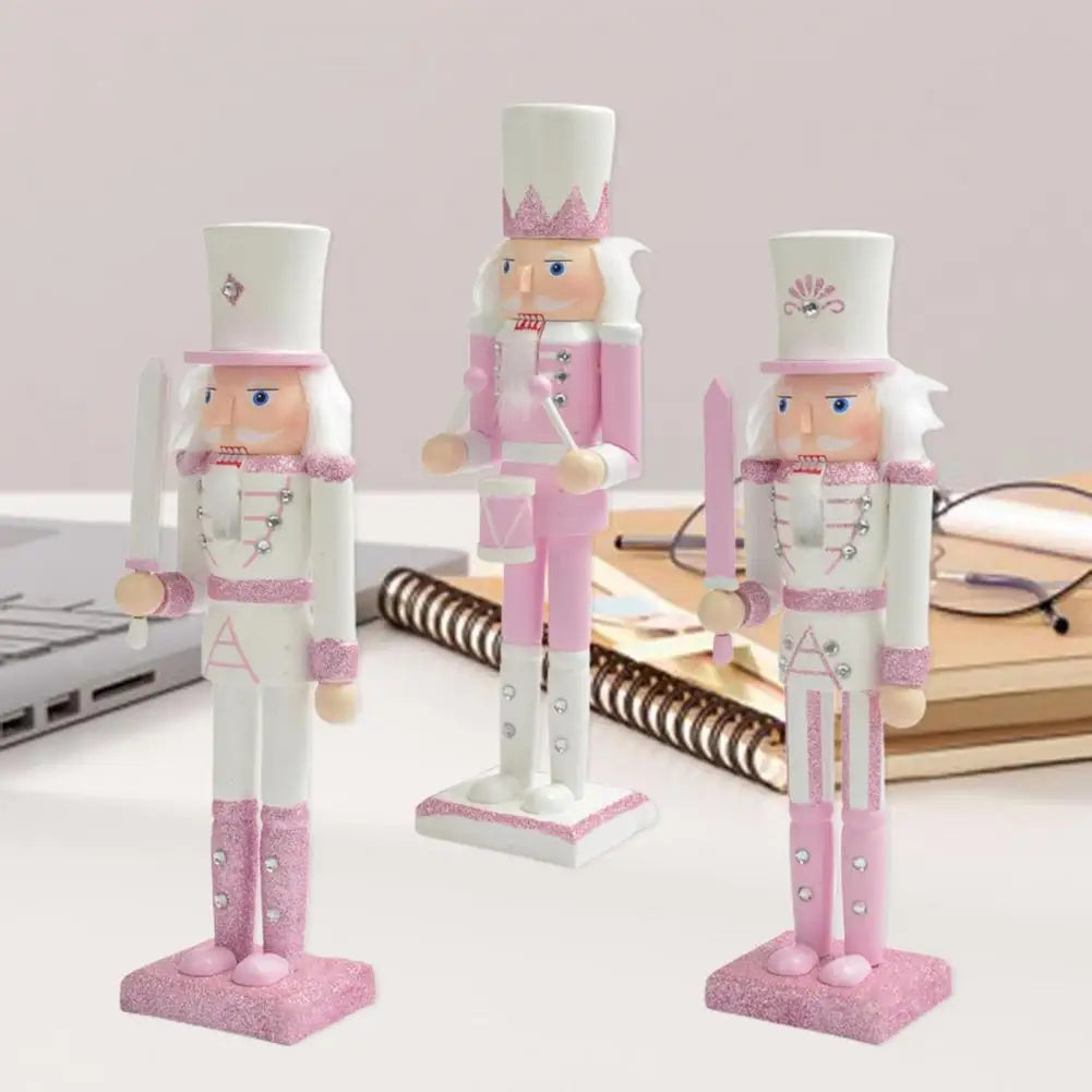 Pink Glitter Wooden Nutcracker Solider