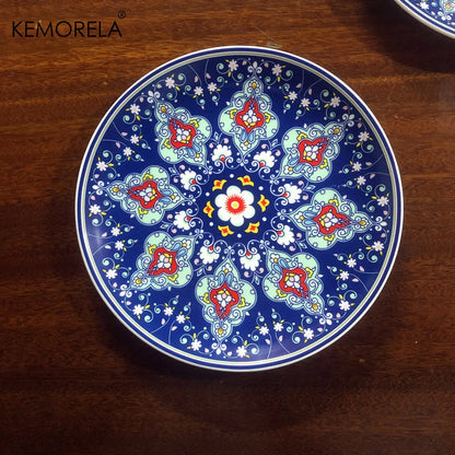 Colorful Bohemian 6 Pc Ceramic Plate Set