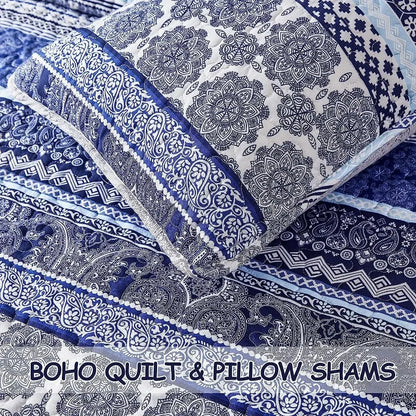 All Season Boho Chic 3 Piece Quilt Sets