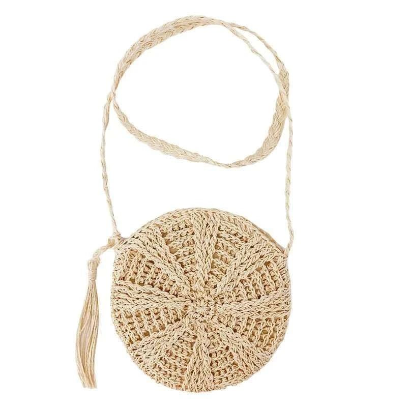 Casual Round Woven Handbag