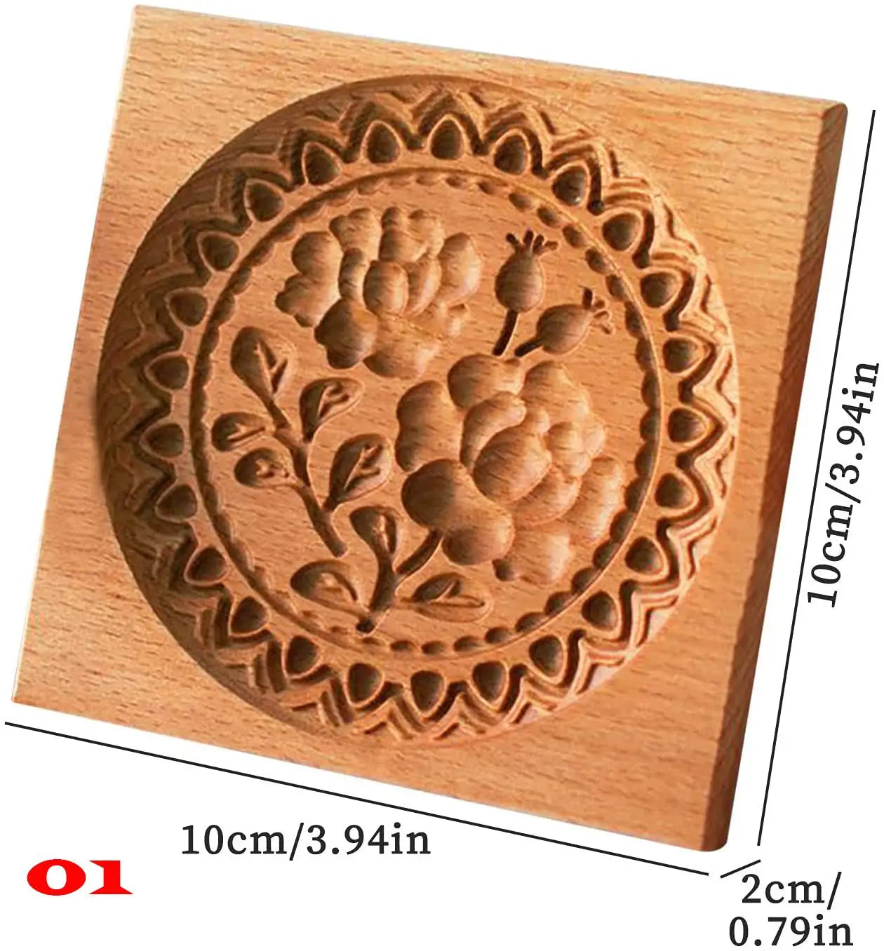 Wooden Shortbread Cookie Mold