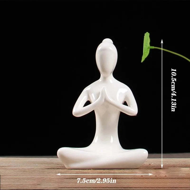 Yoga Pose Ceramic Figurines