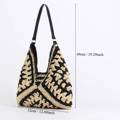 Bohemian Casual Woven Shoulder Bag