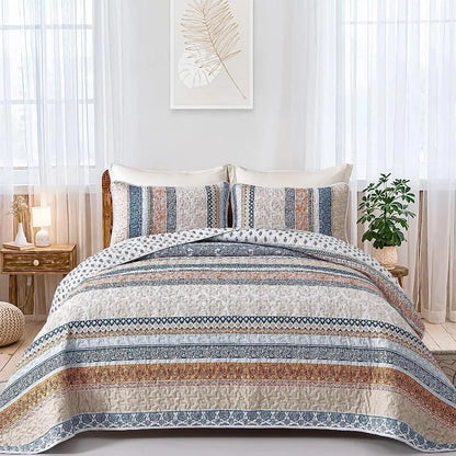 All Season Boho Chic 3 Piece Quilt Sets