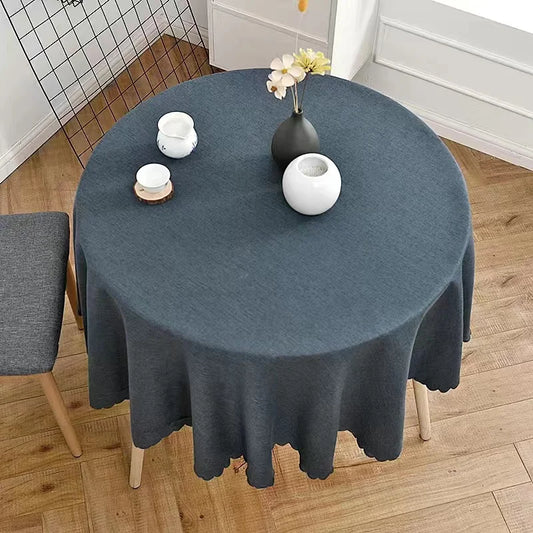 Elegent Round Linen Tablecloth