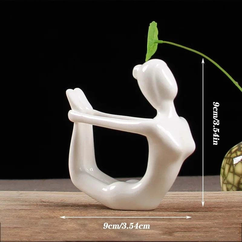 Yoga Pose Ceramic Figurines