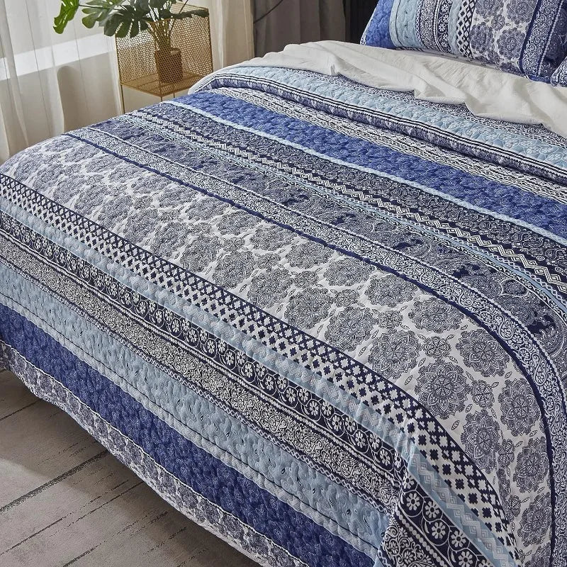 All Season Boho Chic 3 Piece Quilt Sets