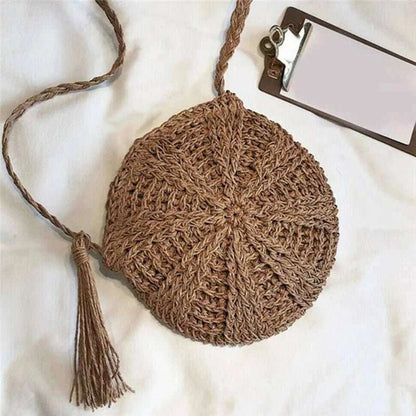 Casual Round Woven Handbag