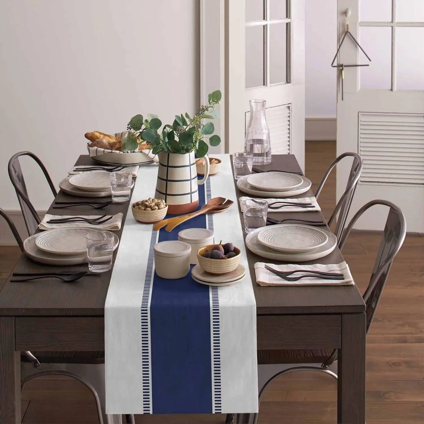 Classic Striped Linen Table Runners