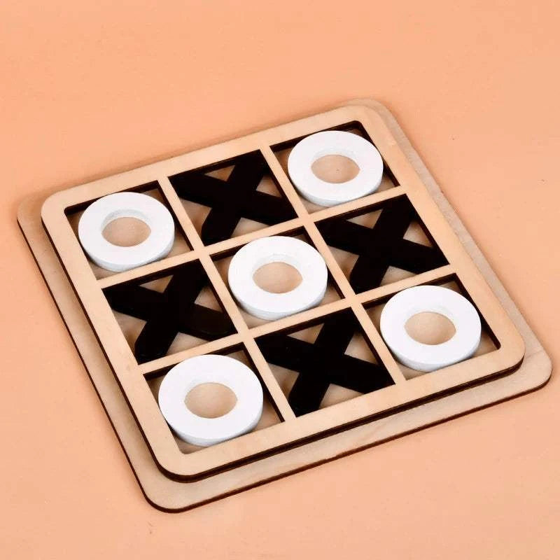 Tic-Tac-Toe Wood Game Board