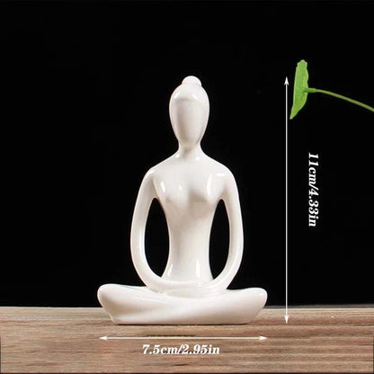 Yoga Pose Ceramic Figurines