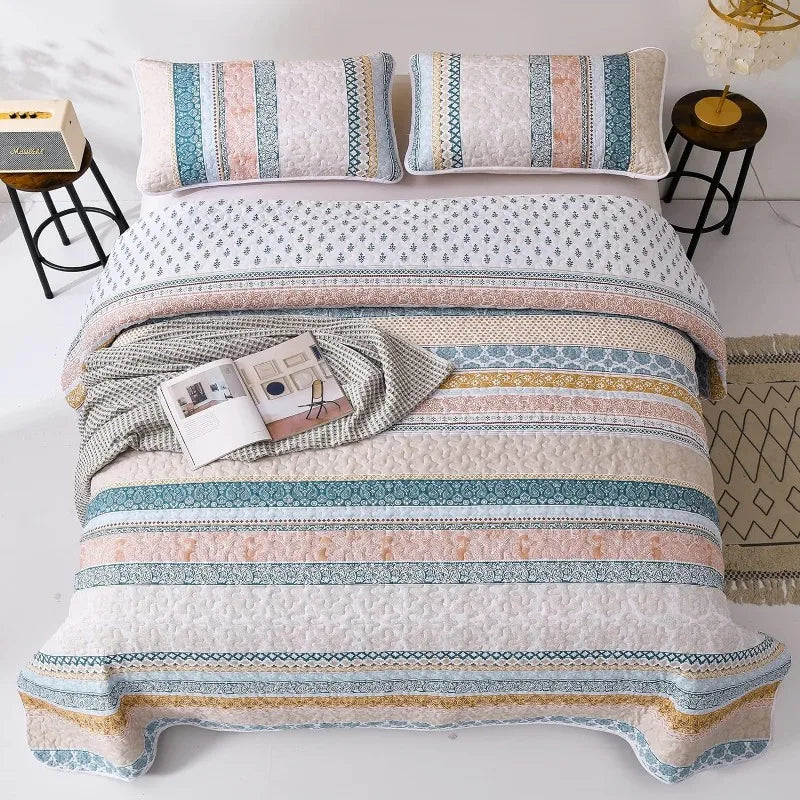 All Season Boho Chic 3 Piece Quilt Sets