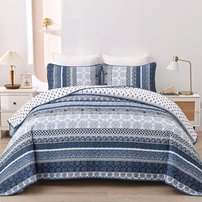 All Season Boho Chic 3 Piece Quilt Sets