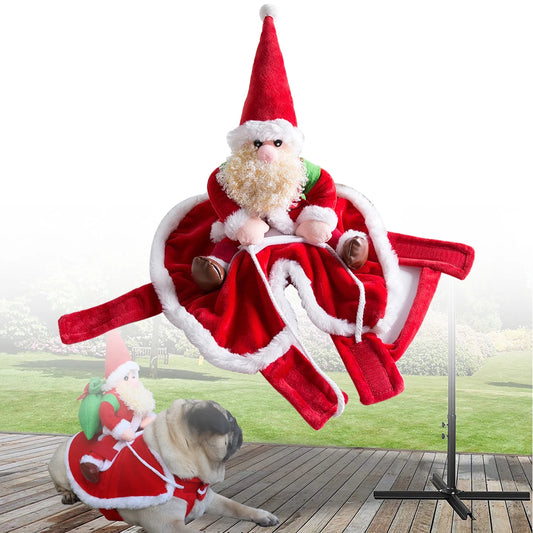 St Nick Doggie Riding Holiday Pet Costume