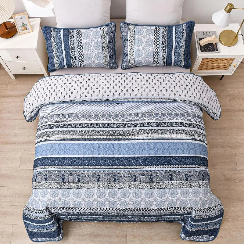 All Season Boho Chic 3 Piece Quilt Sets