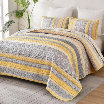 All Season Boho Chic 3 Piece Quilt Sets