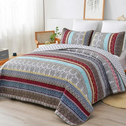 All Season Boho Chic 3 Piece Quilt Sets