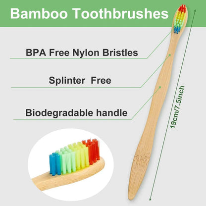 Bamboo Soft Hair Toothbrush for Adults