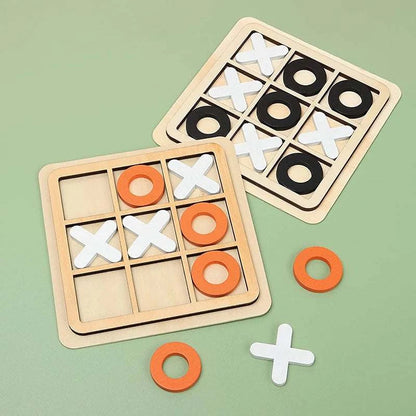 Tic-Tac-Toe Wood Game Board