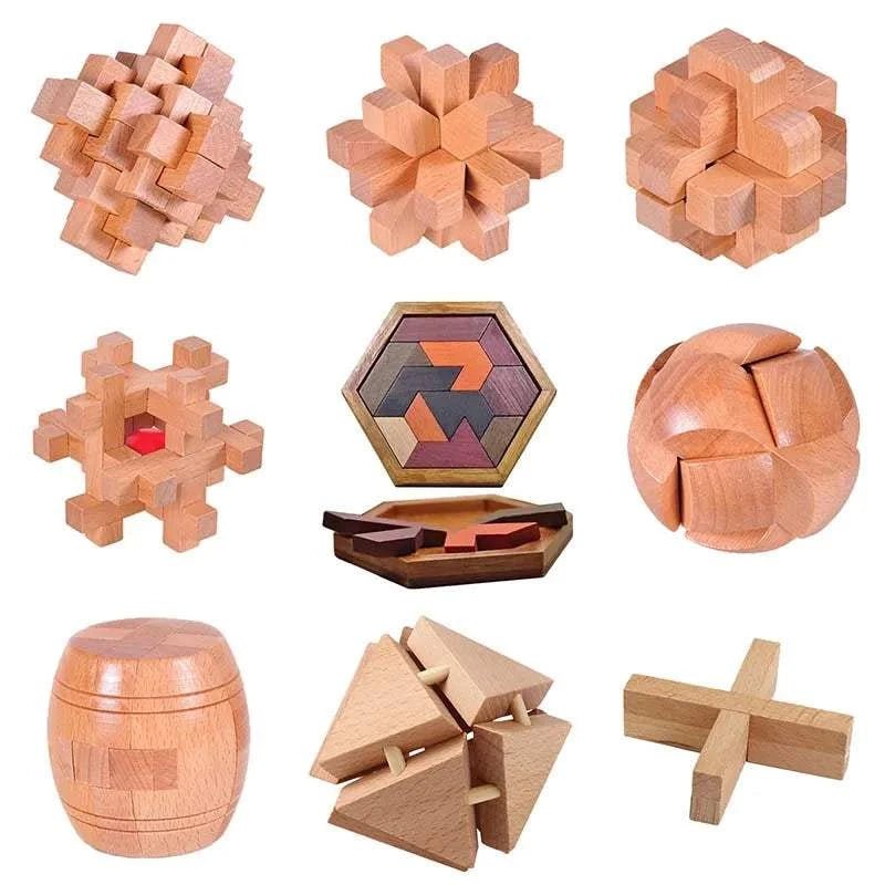 Interlocking Wood Brain Teaser Puzzles