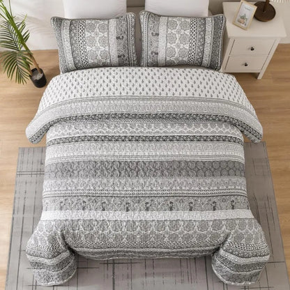 All Season Boho Chic 3 Piece Quilt Sets