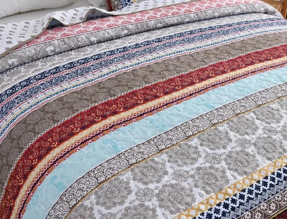 All Season Boho Chic 3 Piece Quilt Sets