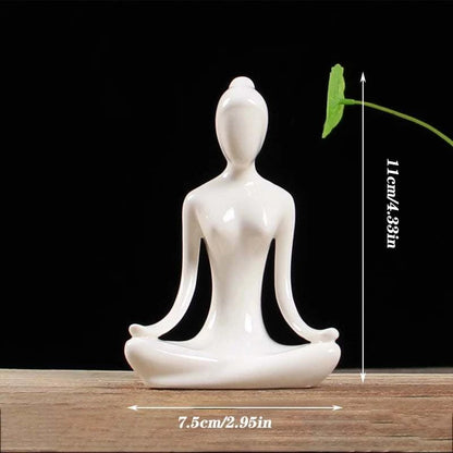 Yoga Pose Ceramic Figurines