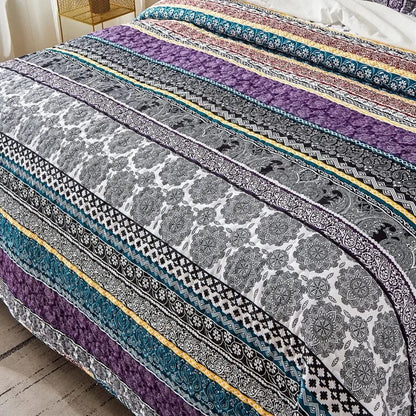 All Season Boho Chic 3 Piece Quilt Sets